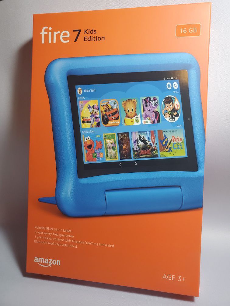 Amazon fire Tablet 7 Kids edition Blue with Kids Proof case, latest model