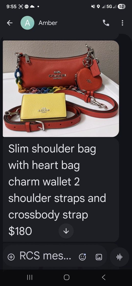 Coach Slim Shoulder Bag 