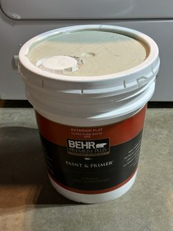 Behr Premium Flat Exterior Paint & Primer Muted Sage Green  5 Gallon Bucket Galones 