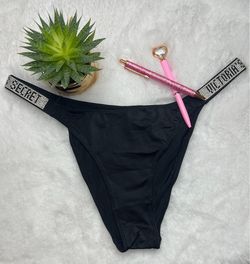 L-🖤 Black Rhinestone straps Panty🖤 Brand New No Tags!