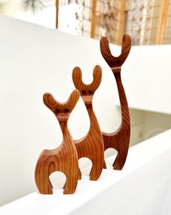 Vintage MCM Wood Reindeer