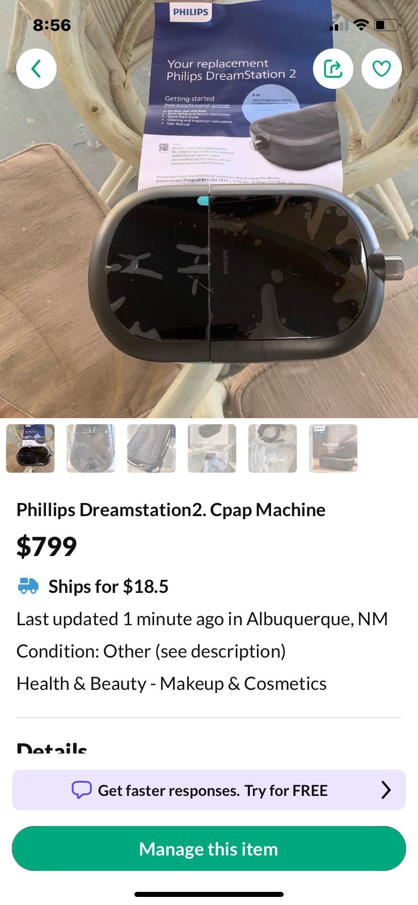 Phillips Respironics Machine