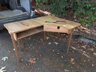 Sewing Machine/ L-Shaped Corner Desk with Cable Management