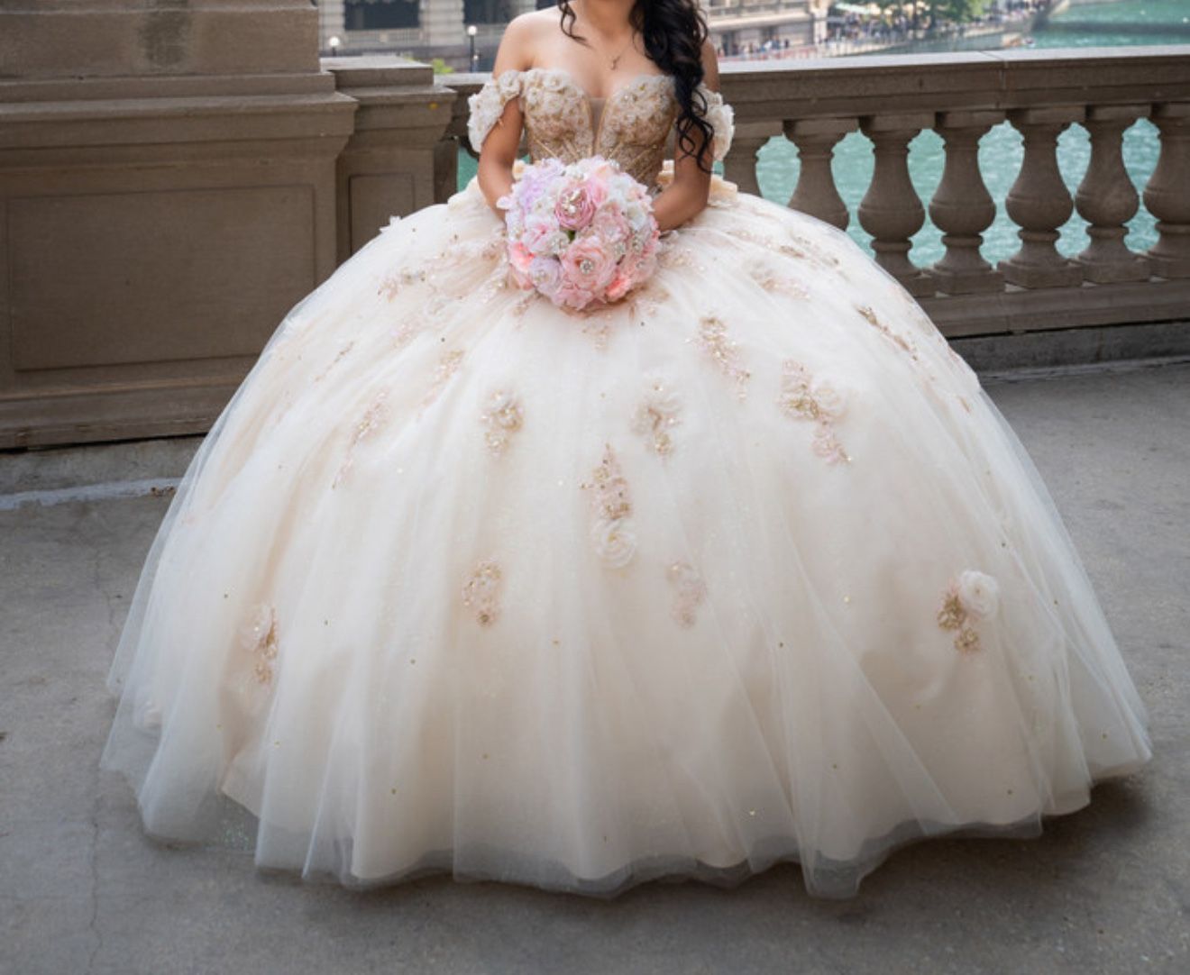 Champagne Gold Quinceanera Dress