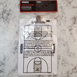 LIFETIME  Coach’s Clipboard Basketball Court Graphic With Dry Marker And Eraser