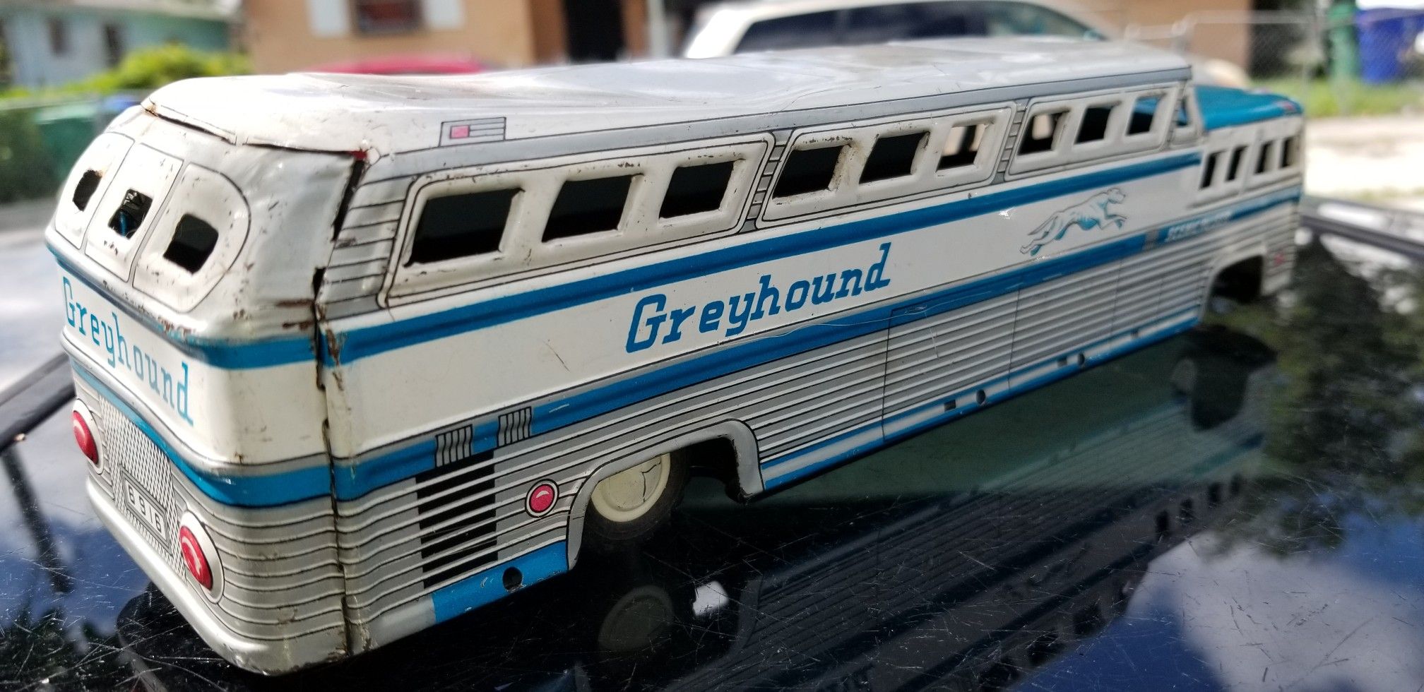 Large Antique Greyhound Tin Toy Bus For Sale In Miami, FL - OfferUp