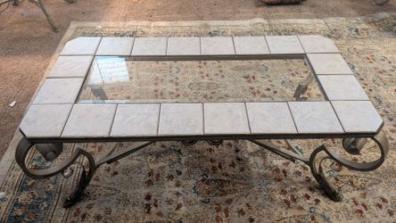 Coffee Table and matching Iron End Tables