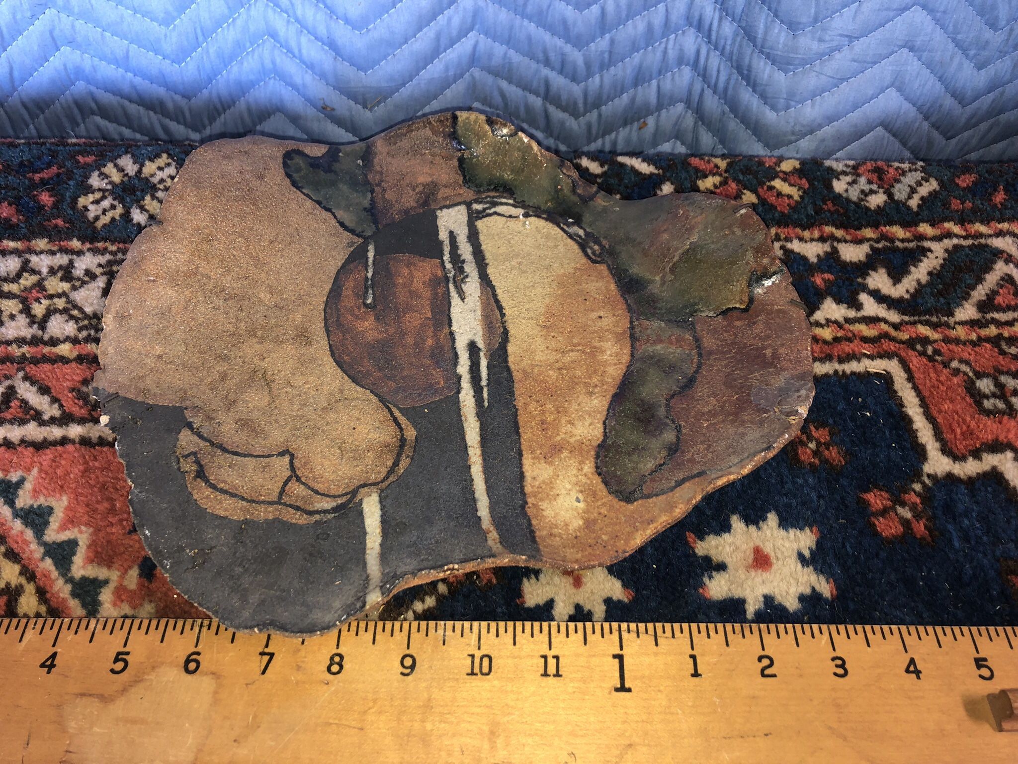 1977 Hand Made Ceramic Wall Hanging Platter