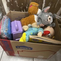 Free Box Of Toys / Stuffed Animals 
