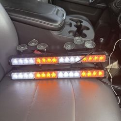 Flashing LED Traffic Advisor Strobe Light Bar 32LED 26 Flash Interior Safety Warning Lights  2x16.8 inch