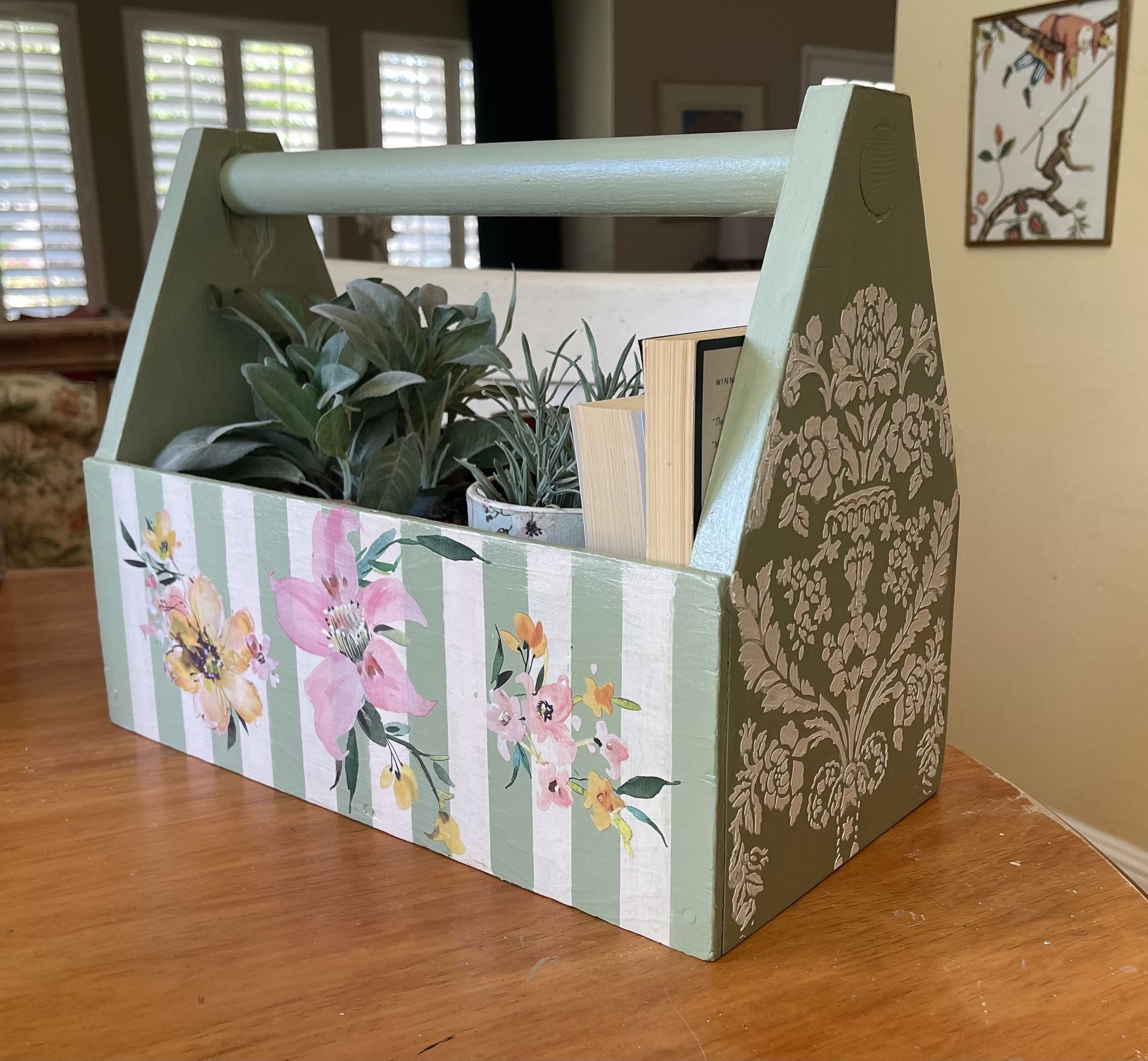 Solid Wood Tool Or Utensil Caddy Tool Box
