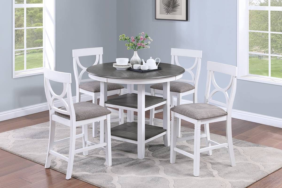 Gray Counter Height Dining Table Set