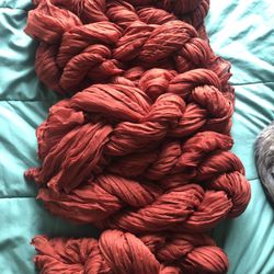 13ft Rusty Orange Cheesecloth Table Runners
