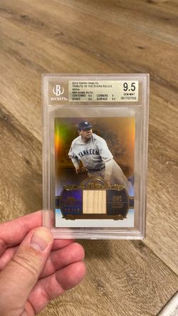 Babe Ruth Game Used Bat Relic /15 2013 Topps Tribute Sepia BGS 9.5 GEM MINT