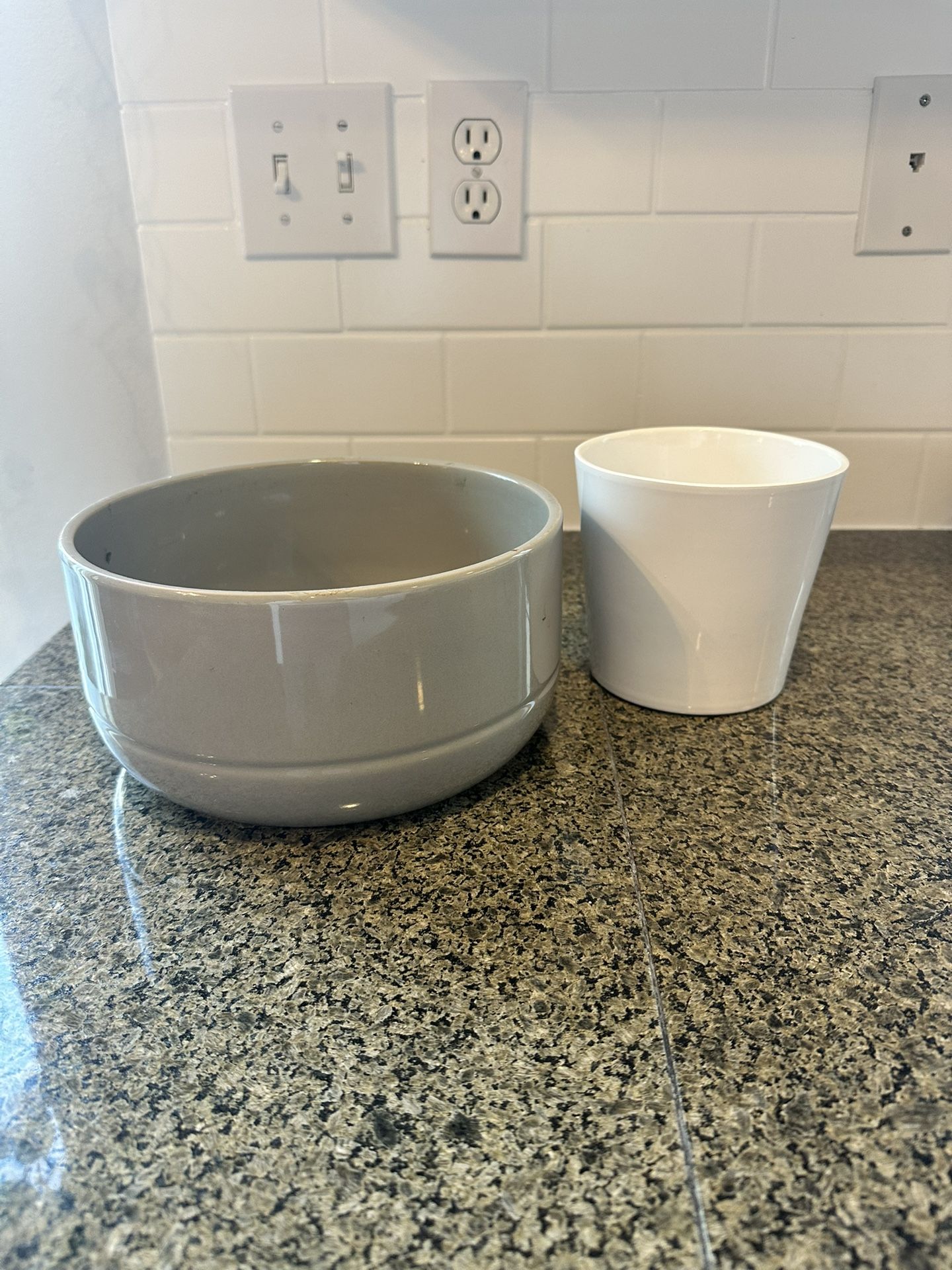 11 Inch Succulent Bowl And 5 Inch Planter