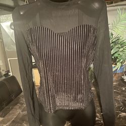 Mesh Shirt With Corsetted Bodice
