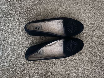 UGG Women's Black Alloway Suede Slippers