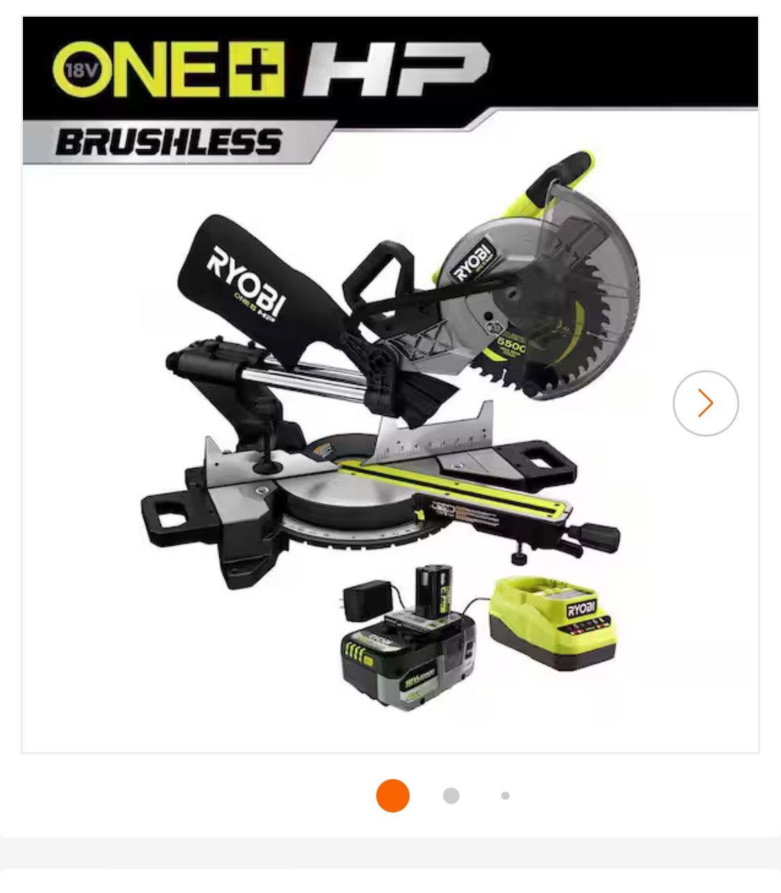 RYOBI ONE+ HP 18V Brushless Cordless 10 Sliding Compound Miter