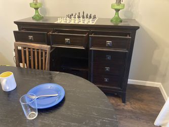 Big Dark Wood buffet , super Nice , 1 Flaw