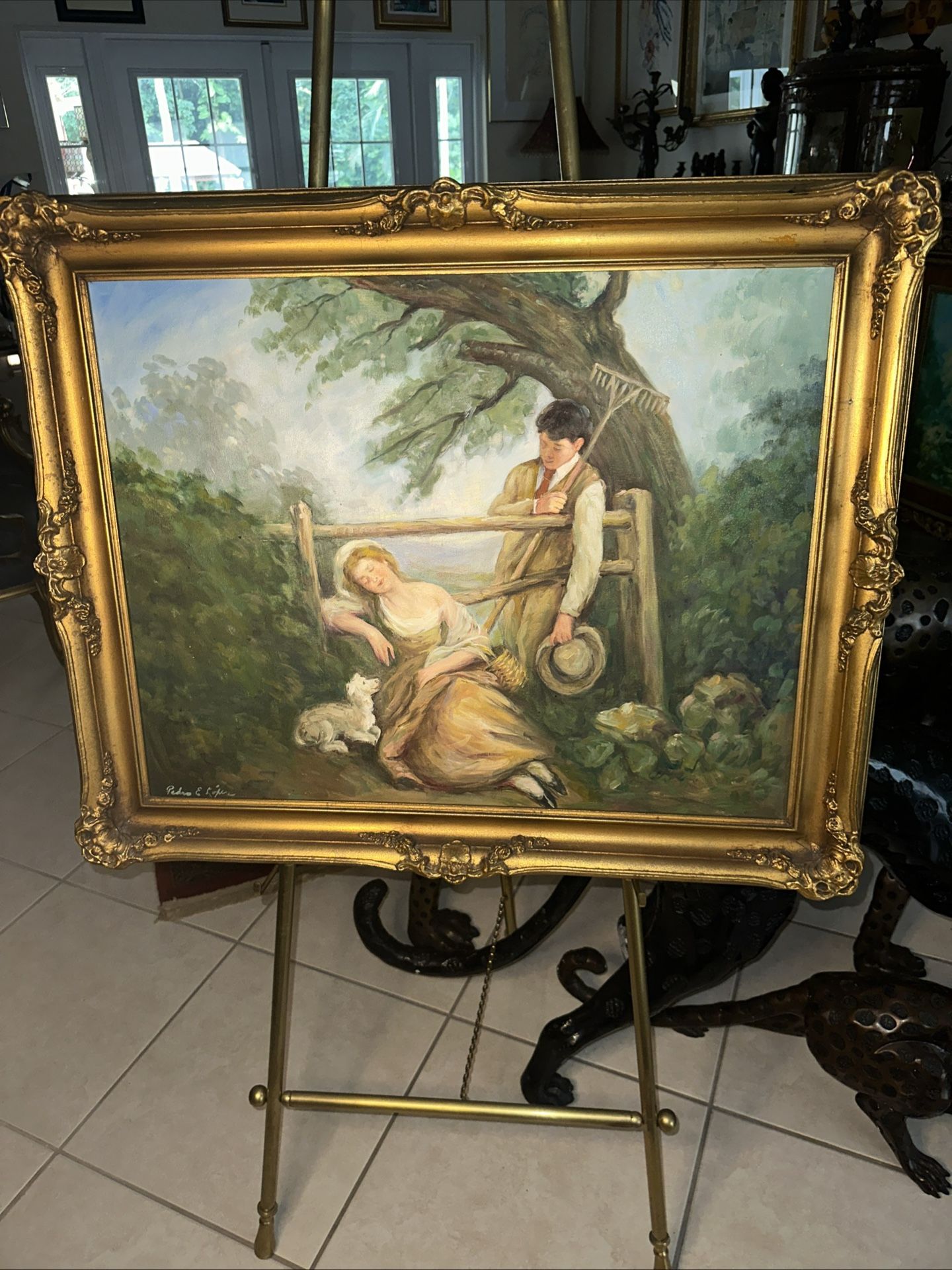 ANTIQUE OIL ON CANVAS PAINTING