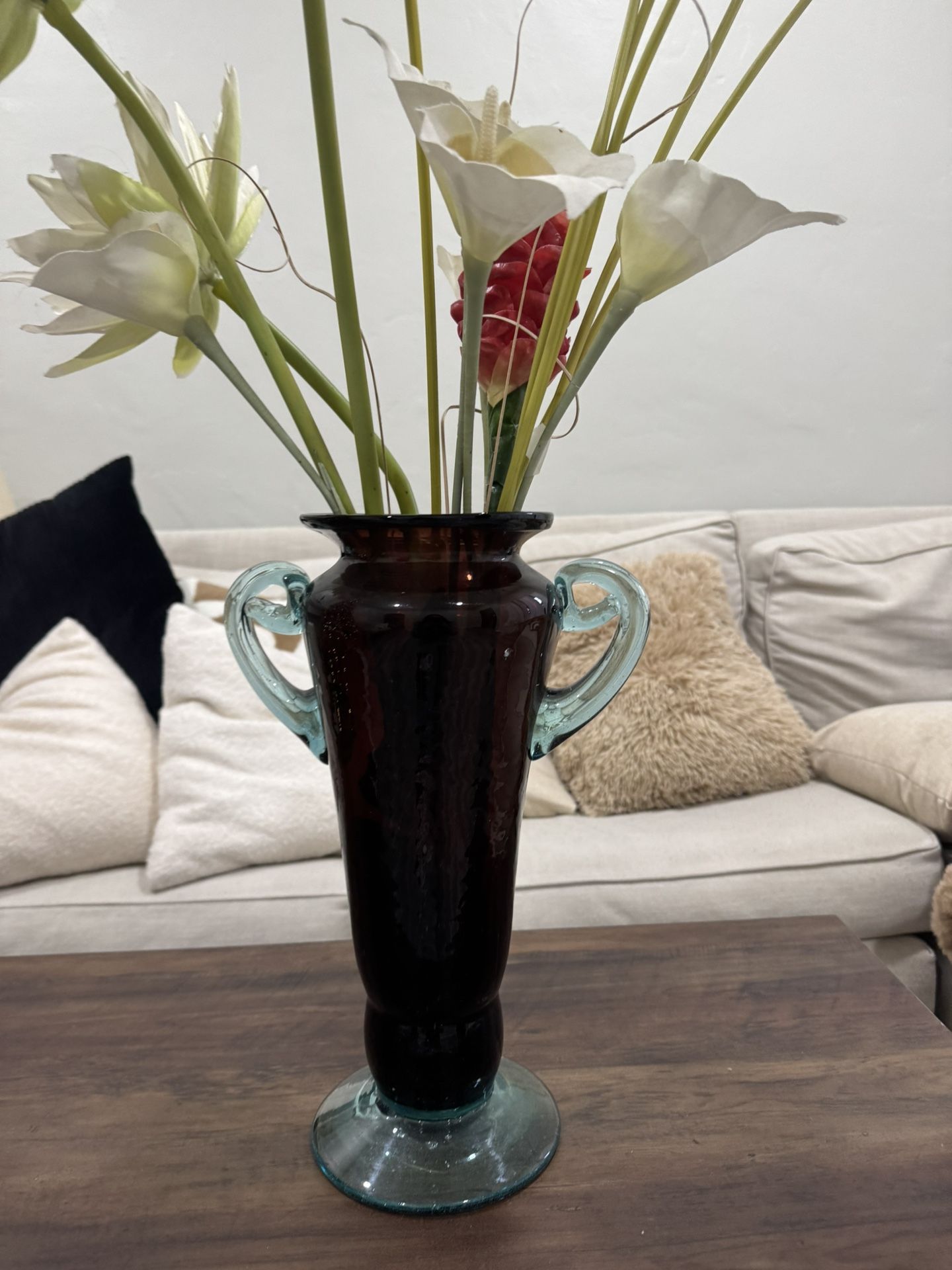 Vintage Vase With fake flowers