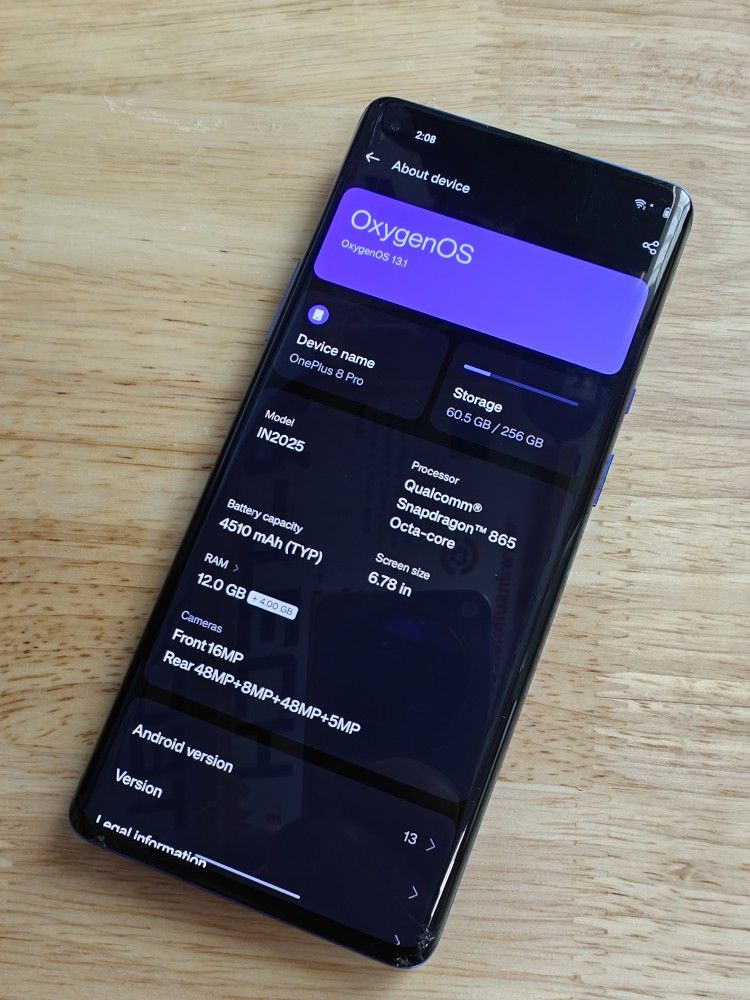 OnePlus 8 Pro 256 GB 12 GB Ram Unlocked
