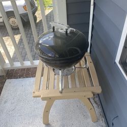 Small Black Weber Smokey Joe Charcoal Grill
