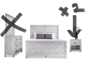 King size Chevron Panel Bed Frame set