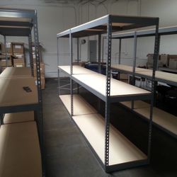 Warehouse Storage Rack Shelving 72 in W x 24 in D Boltless Stock Supply Industrial Quality Shelves Delivery Available