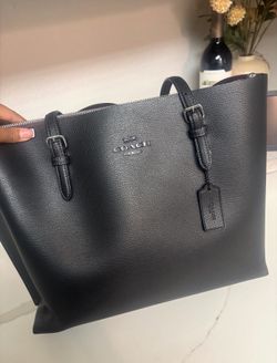 Coach Black Leather City Tote Bag