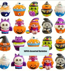10 Piece Halloween squishy toys