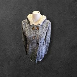Women's Hooded Button Down Sweater 