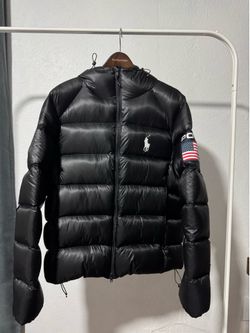 Men’s Medium Polo Ralph Lauren The Hawthorne Black Flag Down Jacket Black BNWT