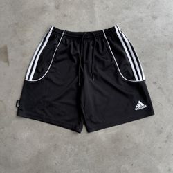 Vintage Black Adidas Track Shorts - M