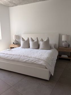 Upholstered King bed - absolutely stunning - bench also available!