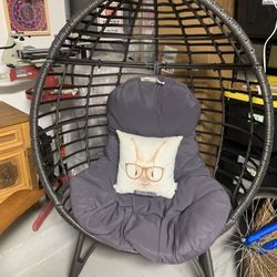 Grey Standing Egg Chair