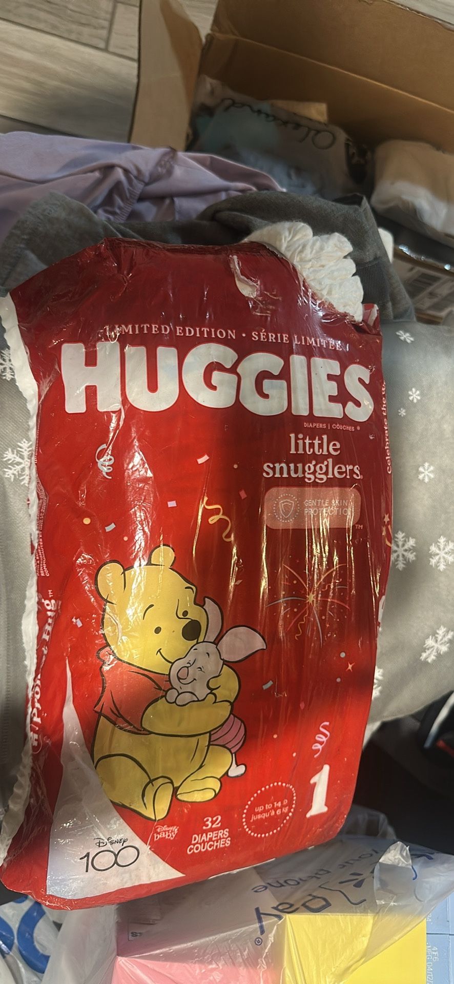 Huggies Diapers Size 1.. Open Bag