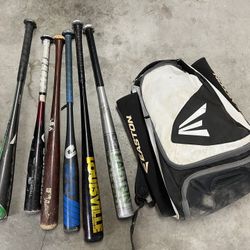 Easton Baseball Backpack & 6 bats