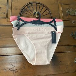 Woman’s Set Of 3 Bikini Panties Size M By Tommy Hilfiger NWTS