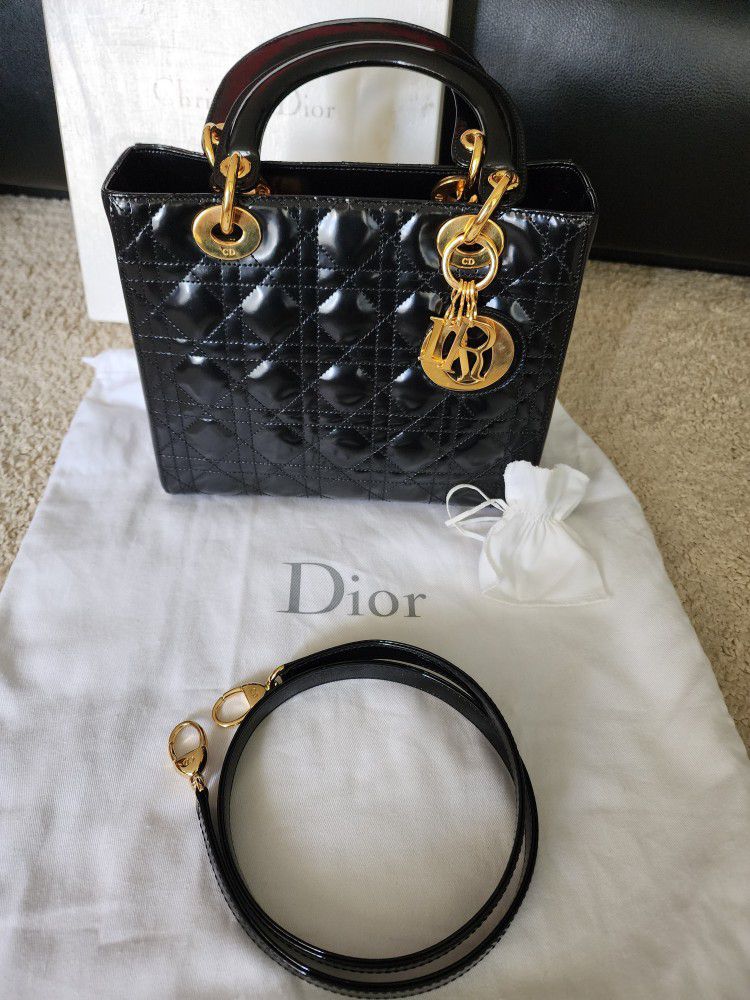Lady Dior VGL Handbag - Med/Noir