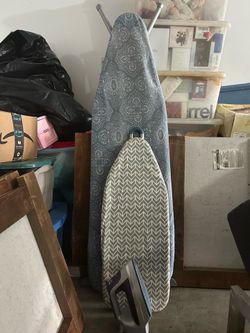 Hamilton Beach Iron + Full Size Ironing Board + Tabletop Ironing Board Set