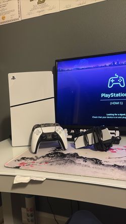 PlayStation 5 Slim Console with Controller and charging station