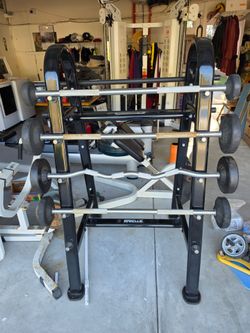 Titan Barbell Rack with Selected York Barbells