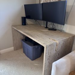 Wood Desk in a Light Warm Wash Finish