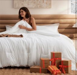 Bedsure Queen Comforter Set, White Soft Prewashed Bedding for All Seasons, 3 Pieces GentleSoft™ Bed Set, 1 Lightweight Comforter (90"x90") and 2 Pillo