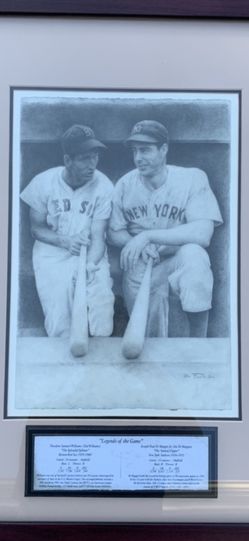 Dimaggio and Gehrig Frame 25”x19”