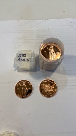 America 250th Anniversary  full tube Copper Rounds 1(contact info removed)