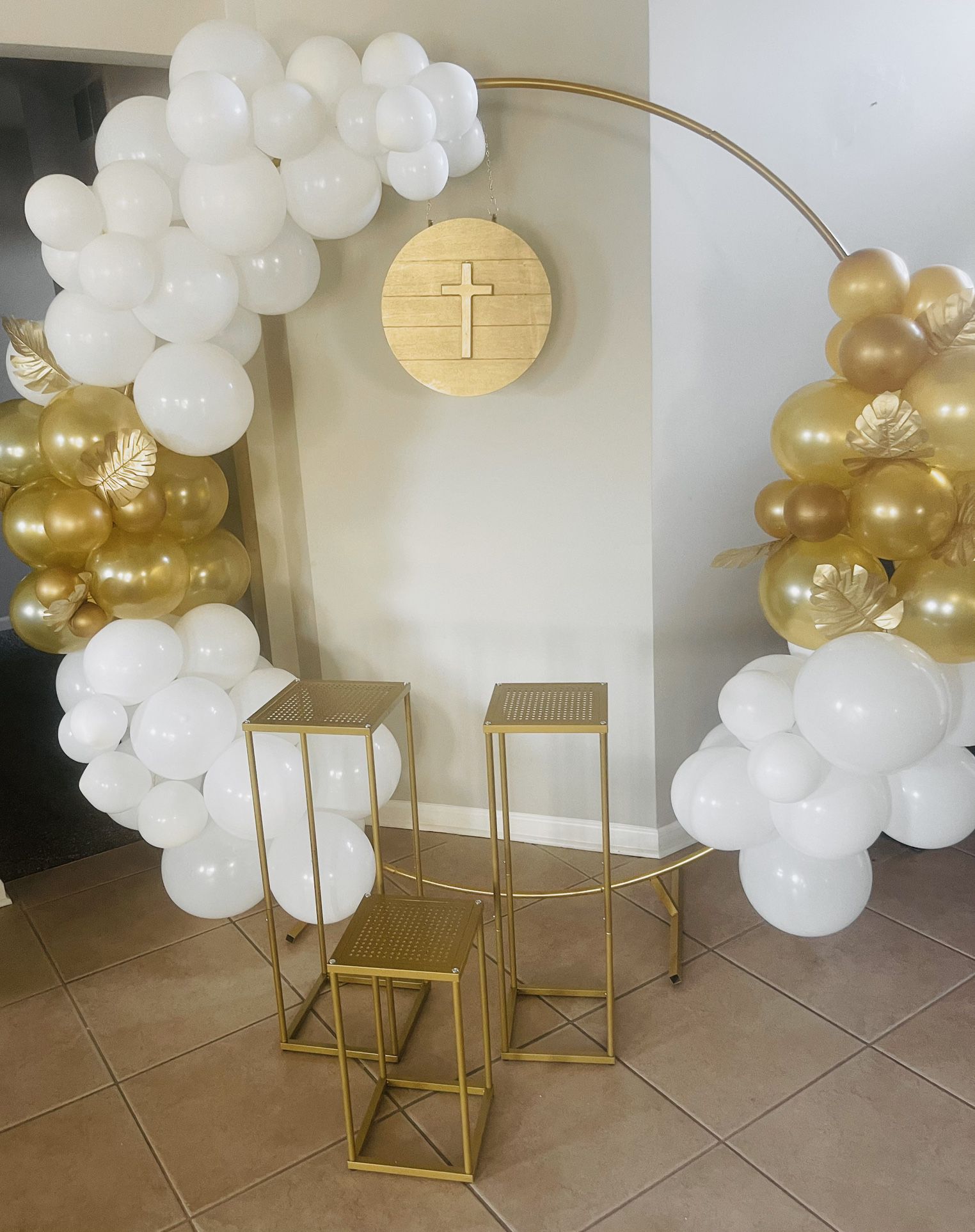 Baptism And Communion Balloon Arch 
