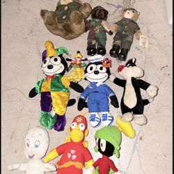 Disney, Felix The Cat, Casper Plushies