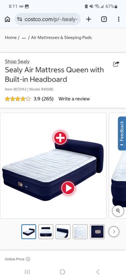 Sealy Air Mattress Queen with Built-in Headboard $90